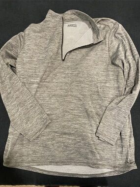 Hi-Tec Men's Heather Gray Quarter-Zip Sweater